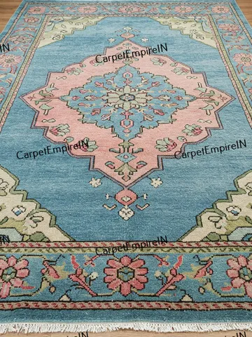 Buy Blue Oushak, Hand Knotted Rug, 4x6,5x8 6x9,8x10,9x12,10x14 ft Handmade Rugs for Living Room,gift for her-Antique Contemporary rug, Rugs. $567.80