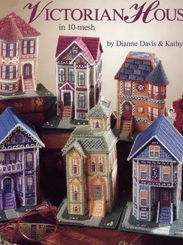 Victorian Houses Plastic Canvas Vintage cross stitch pattern PDF Classic Holiday Designs Instant Download $3.00