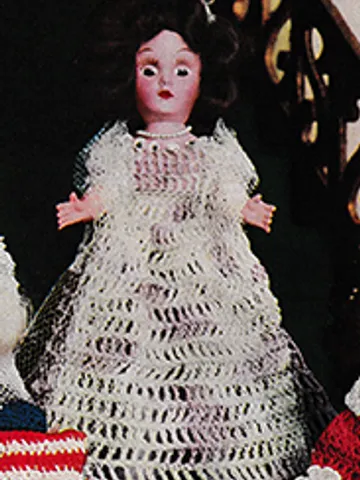 Vintage Crochet Pattern Dress for Doll Empress Josephine Doll Pattern Digital Download PDF $2.50