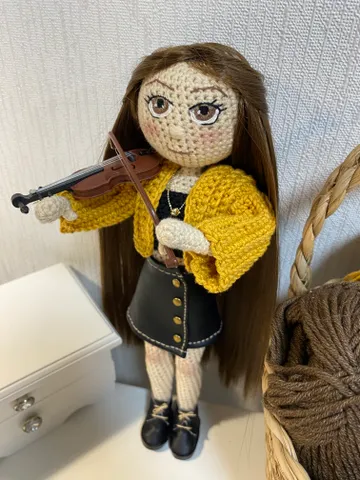 Handmade doll The violinist