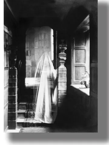 Victorian spirit photography. Dead soul illustration. $21.00