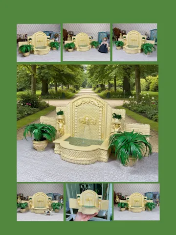 Fountain for a dollhouse garden. Miniature dollhouse. 1:12. Handcrafted. Handcrafted fountain.