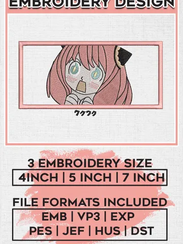 Anya eyes Embroidery File, Spy x Family Anime Embroidery Design, Machine Design Pes Digital Download EMB_ANIME_225 $6.99