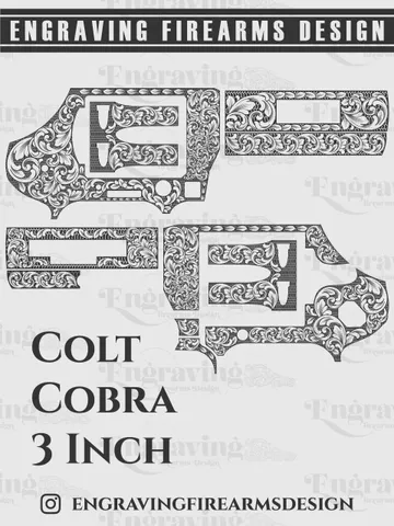 Colt Cobra 3inch Scroll Design Svg,lasercut,laserengraving,fiberlaser,engravingfiles,laserpattern,engravingdesign,engravingpattern,metalart $39.99