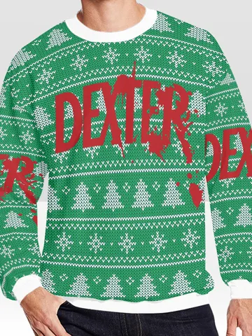 Dexter Ugly Christmas Sweater, Christmas Sweatshirt $60.00