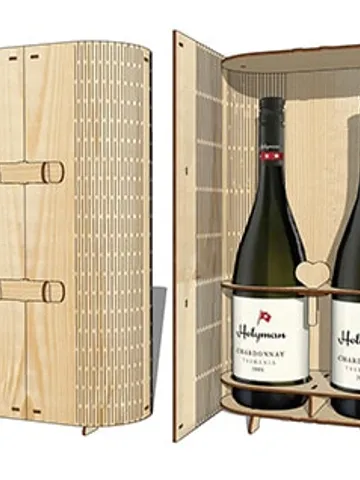 Digital Template Cnc Router Files Cnc Wine Box Files for Wood Laser Cut Pattern $6.50