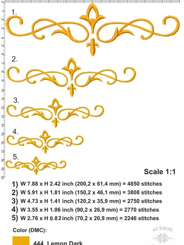 Scroll border embroidery designs Machine embroidery pattern 5 sizes, Digital embroidery files monogram frame, Vintage elegant decor #R13 $3.45