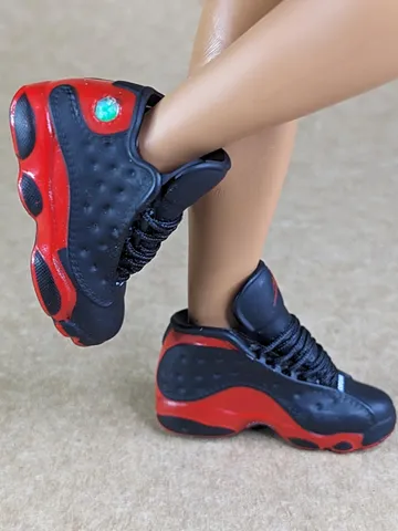 Premium black & red sneakers for 12 inch male dolls $42.00