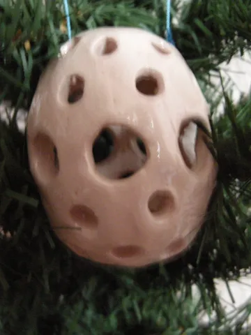 Ceramic Carved Eggs. Christmas Decor. Large size $25.00
