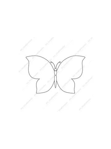 Butterfly 6 coloring page PNG JPG $3.00