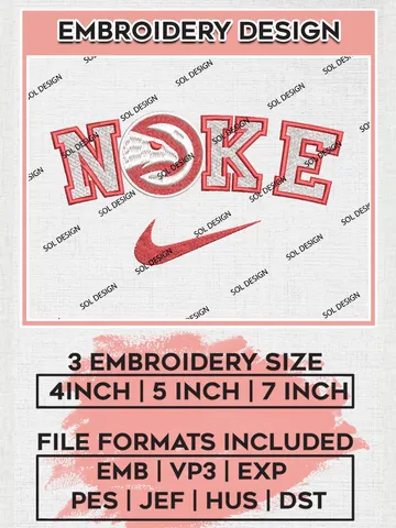 Nike Atlanta Hawks Machine Embroidery Designs, NBA Atlanta Hawks Embroidery Design Files, NBA Hawks Logo, NBA Machine Embroidery Designs, NBA Embroidery Designs, Digital Download