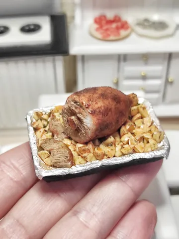 Small food, micro, miniature, food for dolls, scale 1 6, dollhouse, mini food, dollhouse miniature, meat for dolls $24.00