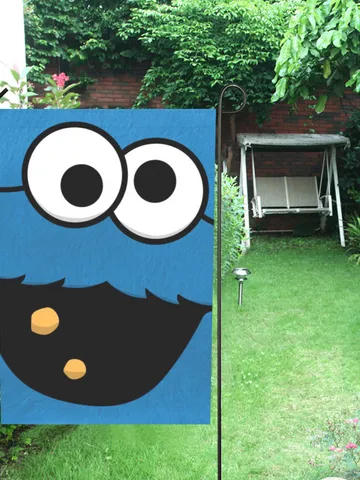 Cookie Monster Garden Flag (Two Sides Printing, without Flagpole) $30.00