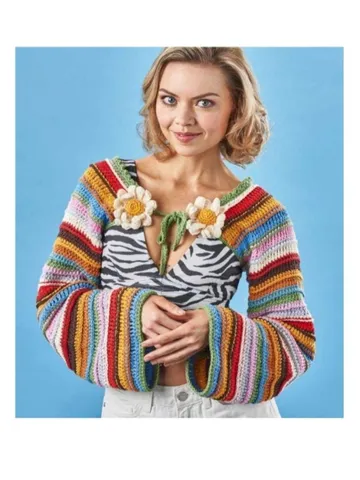 Shrug crochet pattern, shrug easy crochet pattern, ladies shrug, colored shrug pdf $6.68