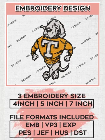 Tennessee Volunteers Embroidery Designs, NCAA Logo Machine Embroidery Files, NCAA Tennessee Volunteers Logo, NCAA Embroidery Designs, Machine Embroidery Designs, Digital Download $6.99