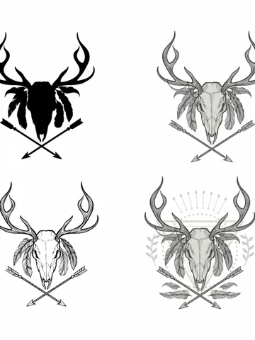 Deer svg, Shaman Deer svg, Deer skull svg, Animal skull svg, dreamcatcher svg, old shaman draw svg, Dream catcher $1.45