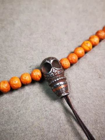 Gandhanra Cold Iron Guru Bead, T-drilled 3-Hole Mala Bead, Prayer Bead Accessories,Connector Bead for Buddhist Bead $39.99