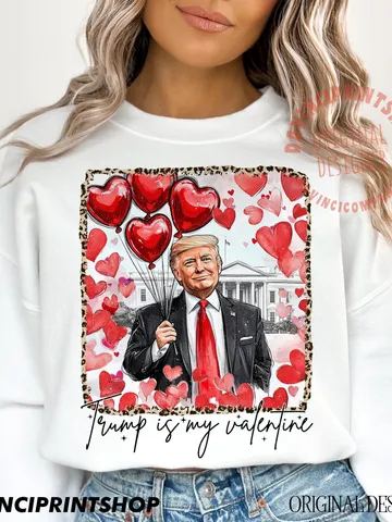 Trump is my valentine Png, Retro Valentines png, Funny Trump png, Funny Valentines png, Trump png, Valentines Shirt png, Valentines png $10.00