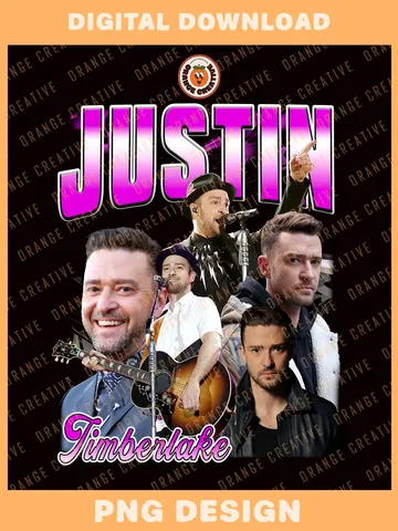 Jus.tin Timberlake Singer Bootleg T-shirt PNG, 90s Bootleg Template, Graphic Jus.tin Timberlake PNG Files, Custom Bootleg Music Tee, Digital Download