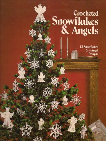 Christmas Snowflakes & Angels Vintage Crochet Pattern PDF Toys & Dolls Crocheted $3.00