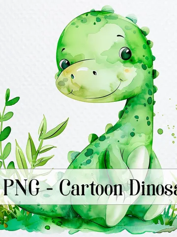 24 Cartoon Dinosaur PNG Bundle, Baby Dinosaur Watercolor clipart for sublimation, High Quality PNGs, Digital Paper craft, junk journals $2.64