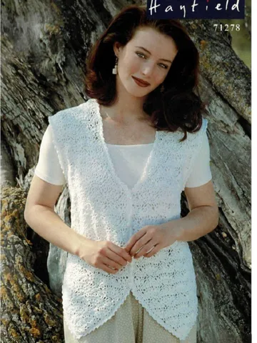 Crochet pattern vest , vintage crochet pattern sleeveless vest jacket waistcoat tunic pdf INSTANT download pattern only pdf 1970s $6.68