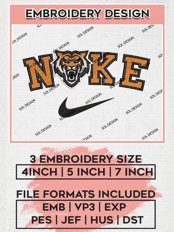 Nike Idaho State Bengals Machine Embroidery Design, NCAA Idaho State Bengals Embroidery Design Design files, NCAA Embroidery Designs, NCAA Machine Embroidery Designs, Digital Download $6.99