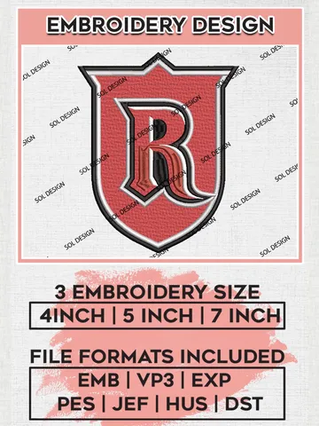 NCAA Rutgers Scarlet Knights Team Flag Logo Machine Embroidery Design, NCAA Rutgers Scarlet Knights Team Design Design files, NCAA Team Embroidery Designs, NCAA Machine Embroidery Designs, Digital Download $6.99