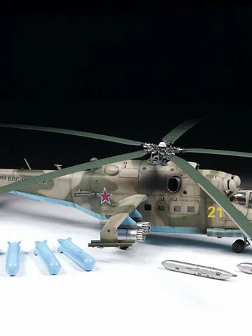 Original Zvezda 4812 Soviet Attack Helicopter MIL MI-24P Plastic Scale Model 1:48 NEW BOX $75.00