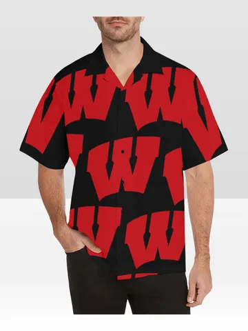 Wisconsin Badgers Hawaiian Shirt $60.00
