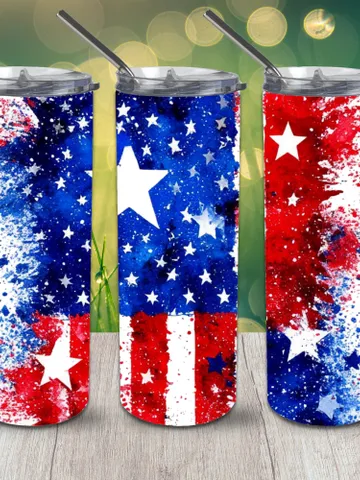 USA Flag Tumbler Sublimation Wrap $2.00