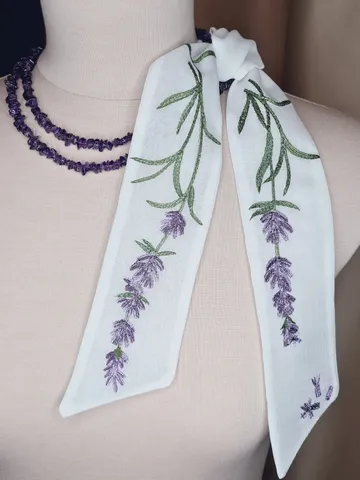 Machine embroidery design in art stitch technique Lavender $11.55