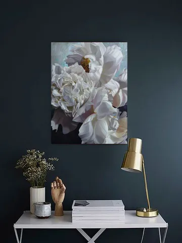 White peonies oil painting $800.00