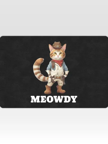 Meowdy Doormat, Funny Door Mat $48.00