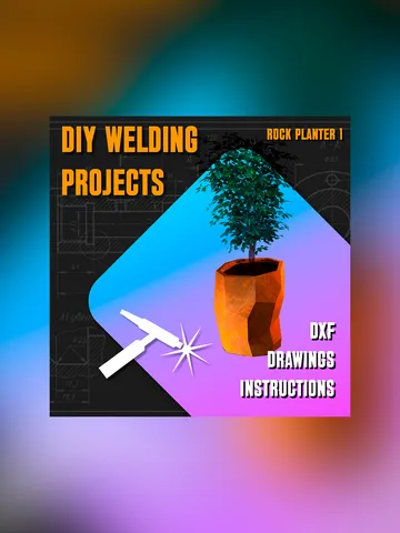 Welding Project Plans Drawings Rock Planter (DXF, PDF) $39.00