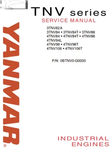 YANMAR 3TNV82A 3TNV84 3TNV88 4TNV84 4TNV88 ENGINE Service Manual