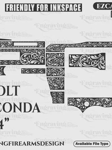Colt Anaconda 6in Scroll design svg,lasercut,laserengraving,svgdesign,engravingfiles,laserpattern,engravingdesign $69.99