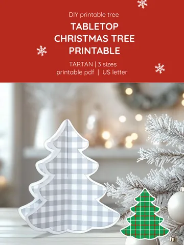 Printable Paper Christmas Tree Decoration. DIY Holiday Table Decor.Cut & Assemble Christmas Tree Craft. Kids Activity. Printable Holiday Centerpiece.Christmas Paper Tree Set. Easy DIY Holiday Décor for Home, Classroom & Parties. Printable 3-Size Christma