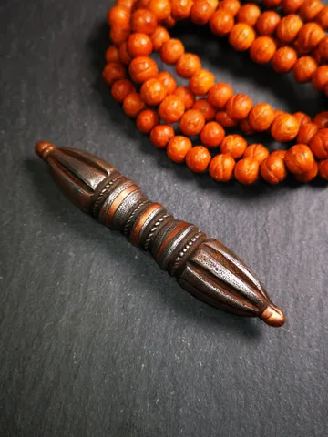 Vintage Tibetan Ritual Implement by Gandhanra - Nine-Pronged Vajra Dorje of Vajrayana Buddhism - Made of Cold Iron - 30 Years $59.99