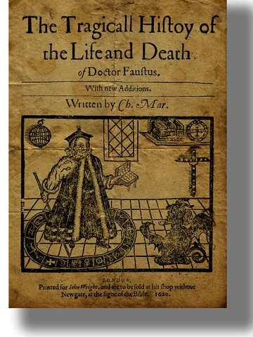 The tragic history of the life and death of Doctor Faustus, Vintage look print $21.00