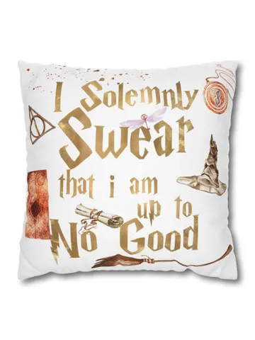 Wizarding World Pillowcase, Mischief Managed Pillow Case, Spun Polyester Square Pillow, Wizard Gift, Dorm Decor, Magic Bedroom Accessories $36.30