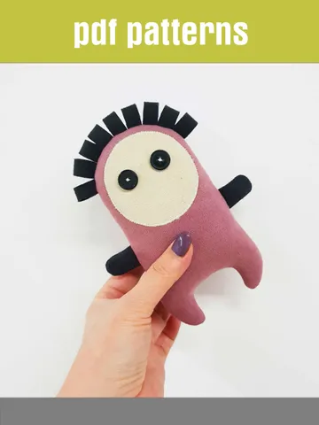 Pink ghost sewing pattern PDF, halloween doll diy, Digital tutorial in english $6.49