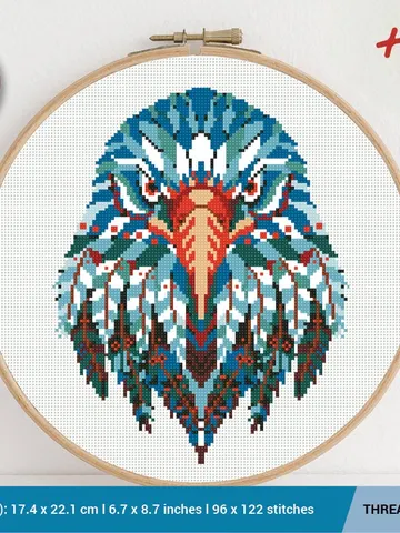 Mandala Eagle Cross stitch pattern Bird | Embroidery Pattern | Instant Download | Cross Stitch Patterns | Embroidery Designs $6.40