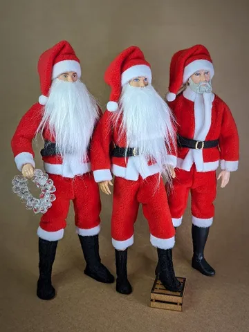 Cosplay Christmas Santa Claus costume for 12 inch fashion male dolls $9.00