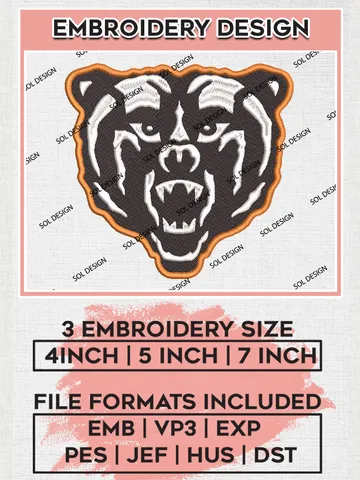 Mercer Bears Embroidery Designs, NCAA Logo Machine Embroidery Files, NCAA Mercer Bears Logo, NCAA Embroidery Designs, Machine Embroidery Designs, Digital Download $6.99
