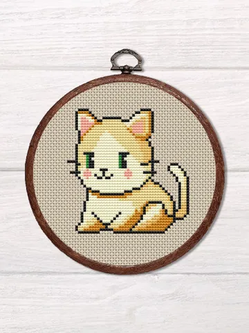 Kitten Cross Stitch Pattern #an001 $1.00
