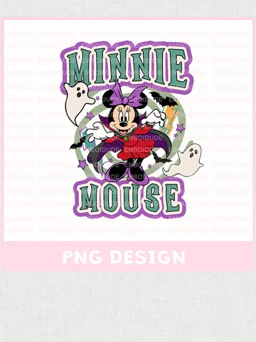 Dracula Minnie Mouse Spooky Vibes Png Designs, Trendy Cute Halloween Sublimation Png, Spooky Season Clip Art, Pumpkin Design, Digital Download