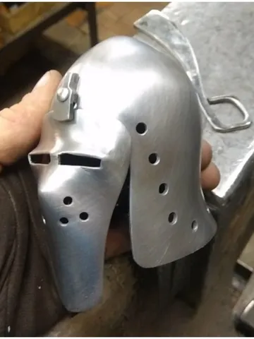 Steel helmet mini - bascinet helmet - made of steel - gift for him - gift idea f