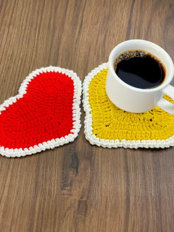 Crochet Heart Shaped Doily - Heart Potholder Crochet Pattern - Cute Crochet Decor for Valentine's Day or Housewarming Gift $5.40