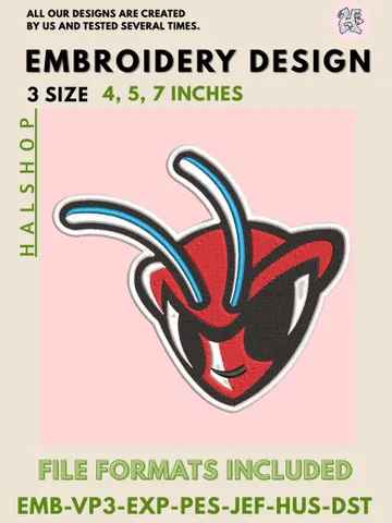Delaware State Hornets NCAA College Team Embroidery File, Digital Machine Embroidery Design, 3 Sizes Included, Instant Download $6.99